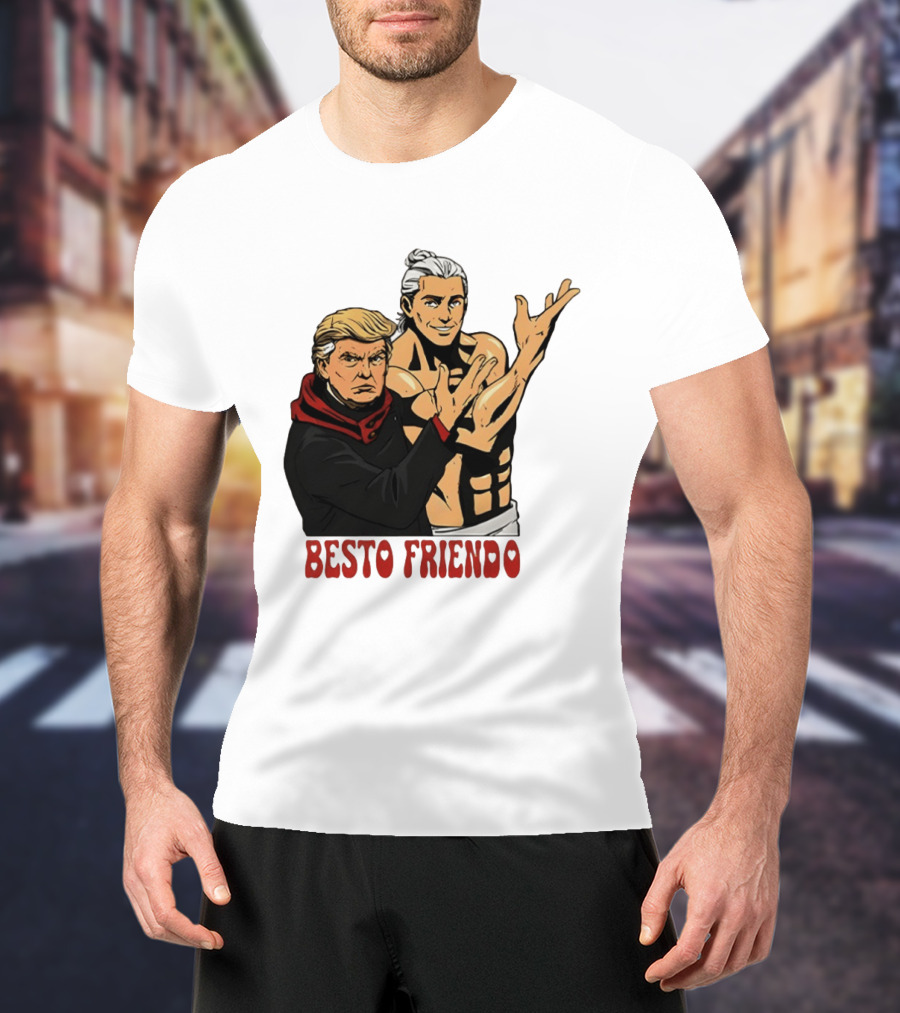 Besto Friendo Trump Anime Crossover Meme T-Shirt