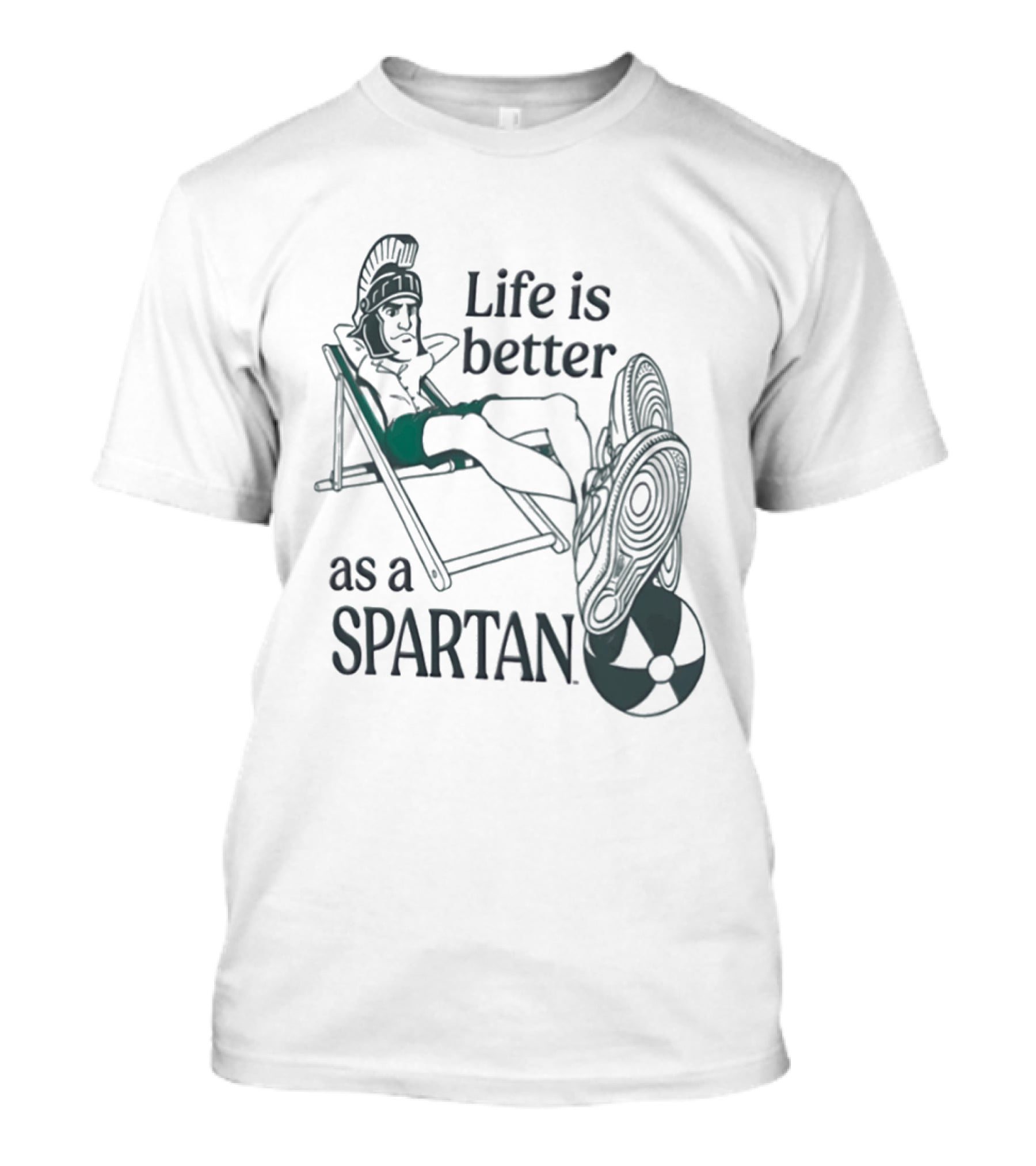 Michigan State Spartans Life Is Better As A Spartan Beach Relaxation T-Shirt