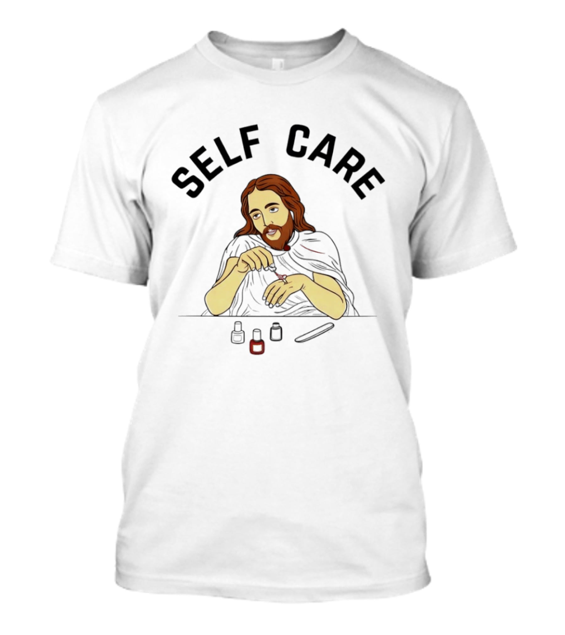 Self Care Jesus Nail Polish LGBTQ Positive T-Shirt