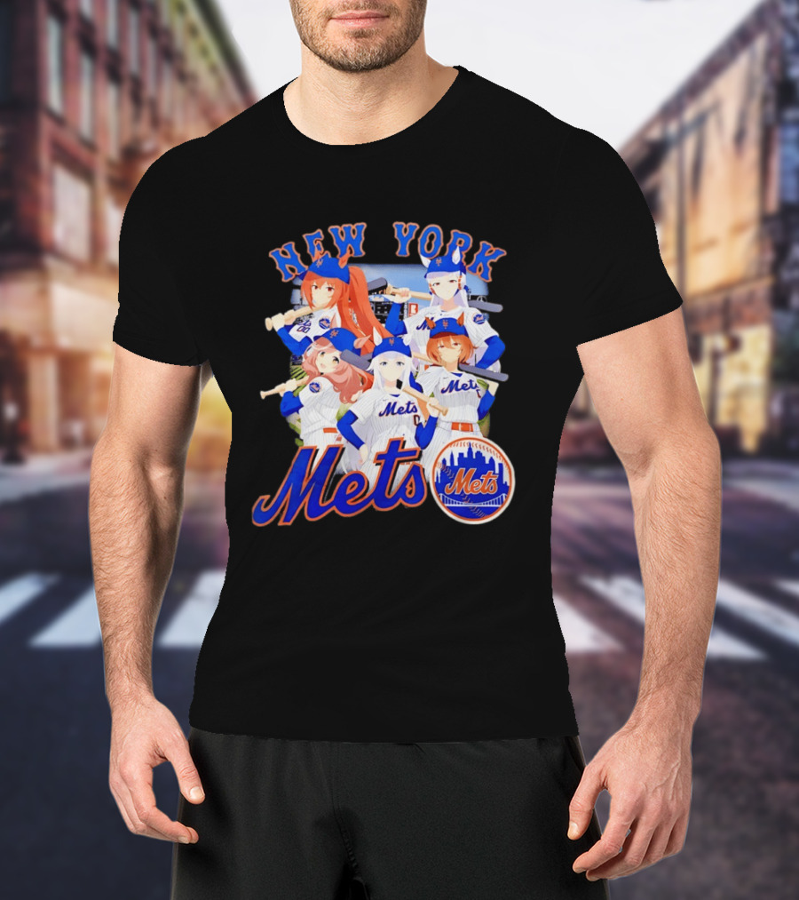 New York Mets Anime Characters Baseball Team T-Shirt
