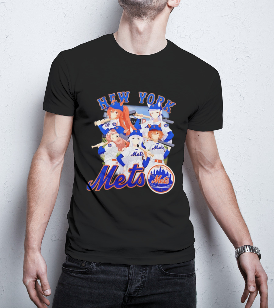 New York Mets Anime Characters Baseball Team T-Shirt