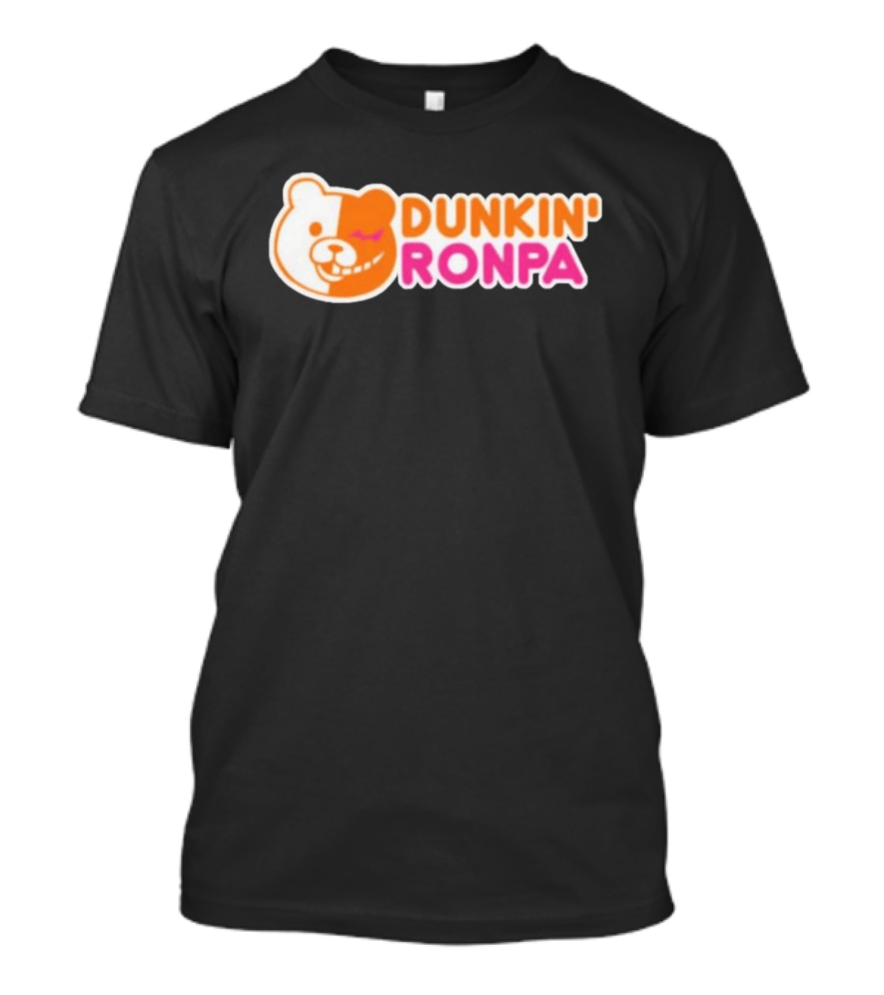 Dunkin' Ronpa Bear Face Graphic Brian Beacock T-Shirt