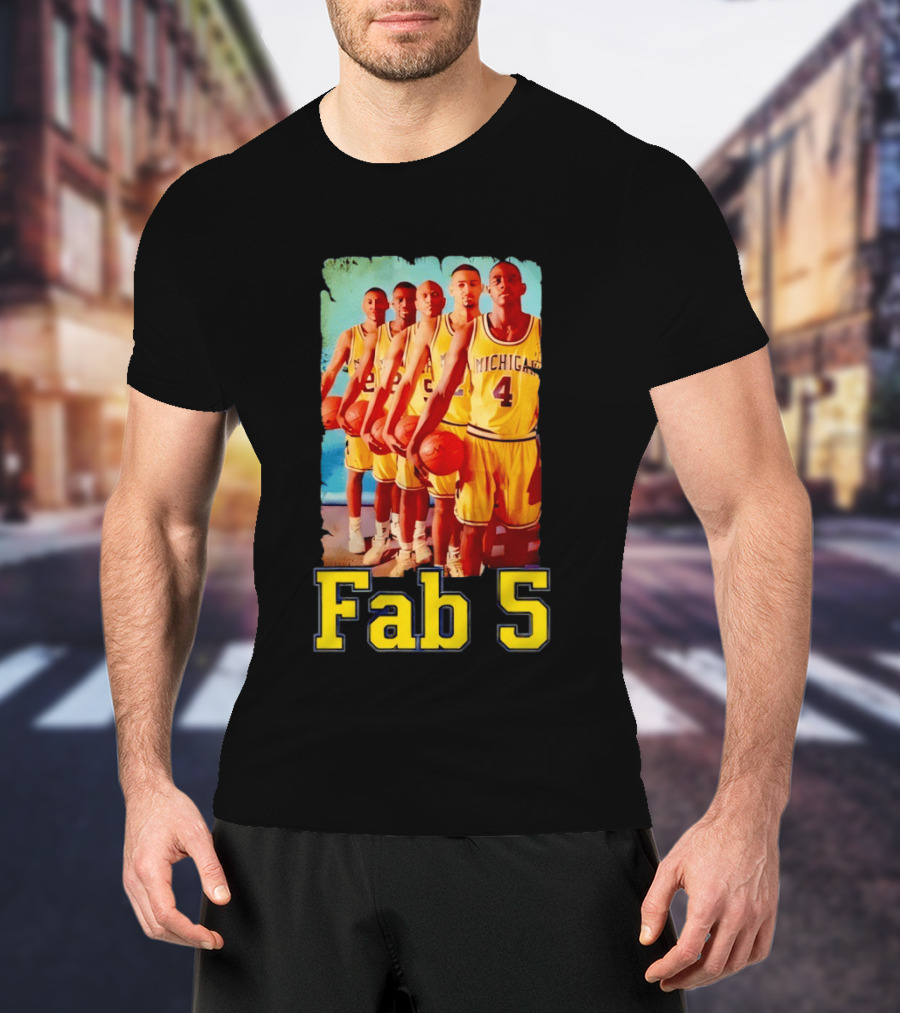 Fab Five Michigan Wolverines Basketball Fab 5 T-Shirt