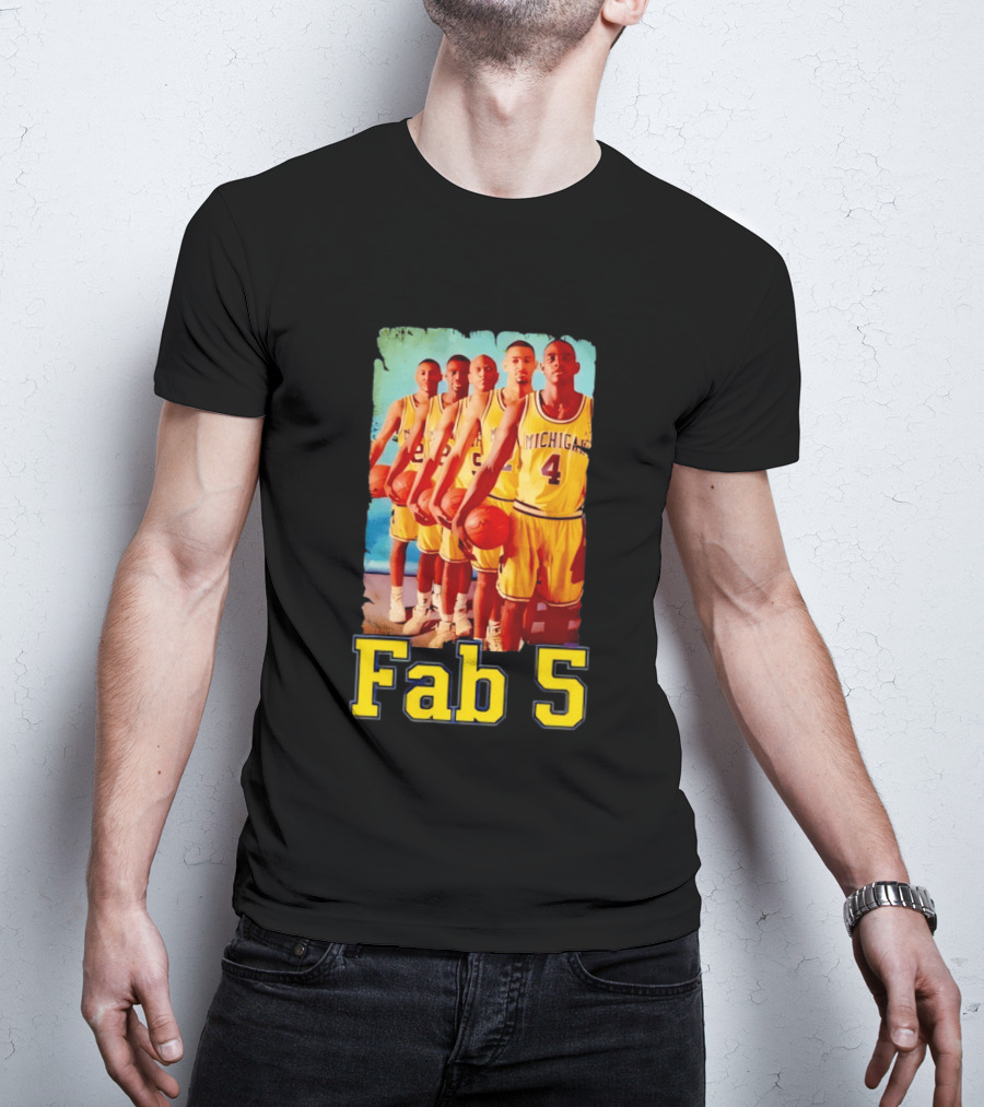 Fab Five Michigan Wolverines Basketball Fab 5 T-Shirt