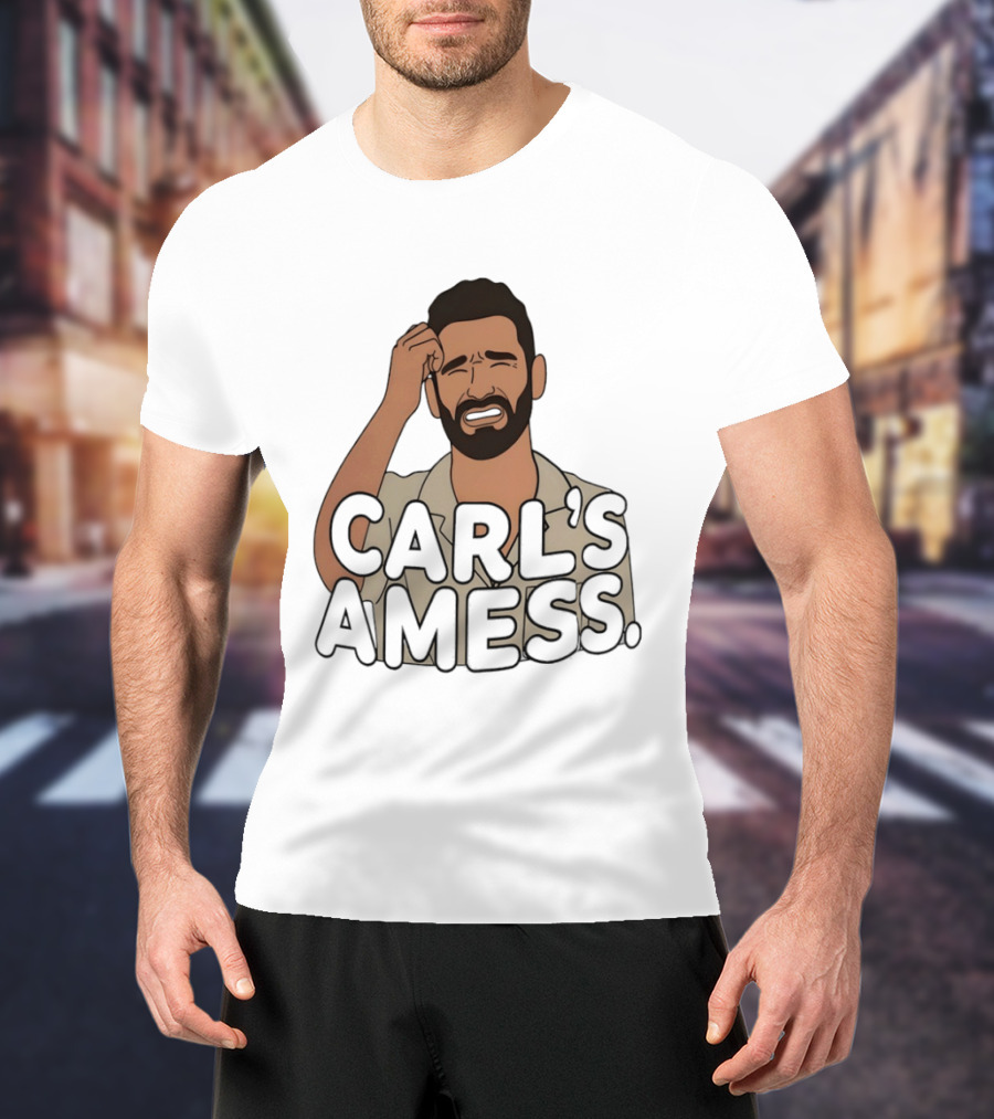 Carl's A Mess Carl Radke Summer House Humor Face T-Shirt