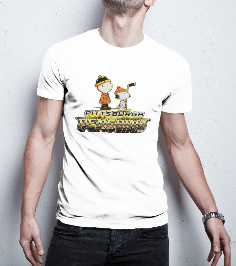 Charlie Brown Snoopy Pittsburgh Penguins Hockey Peanuts T-Shirt
