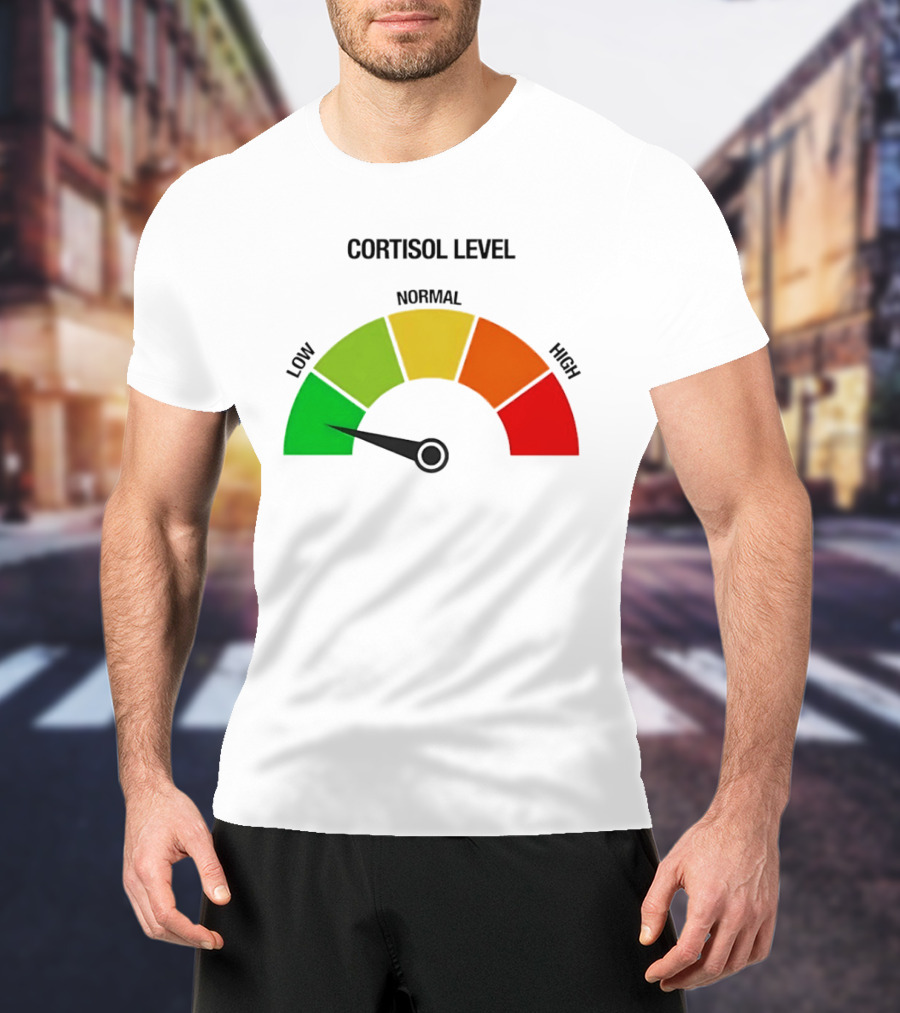 Cortisol Level Low Stress Indicator Gauge T-Shirt