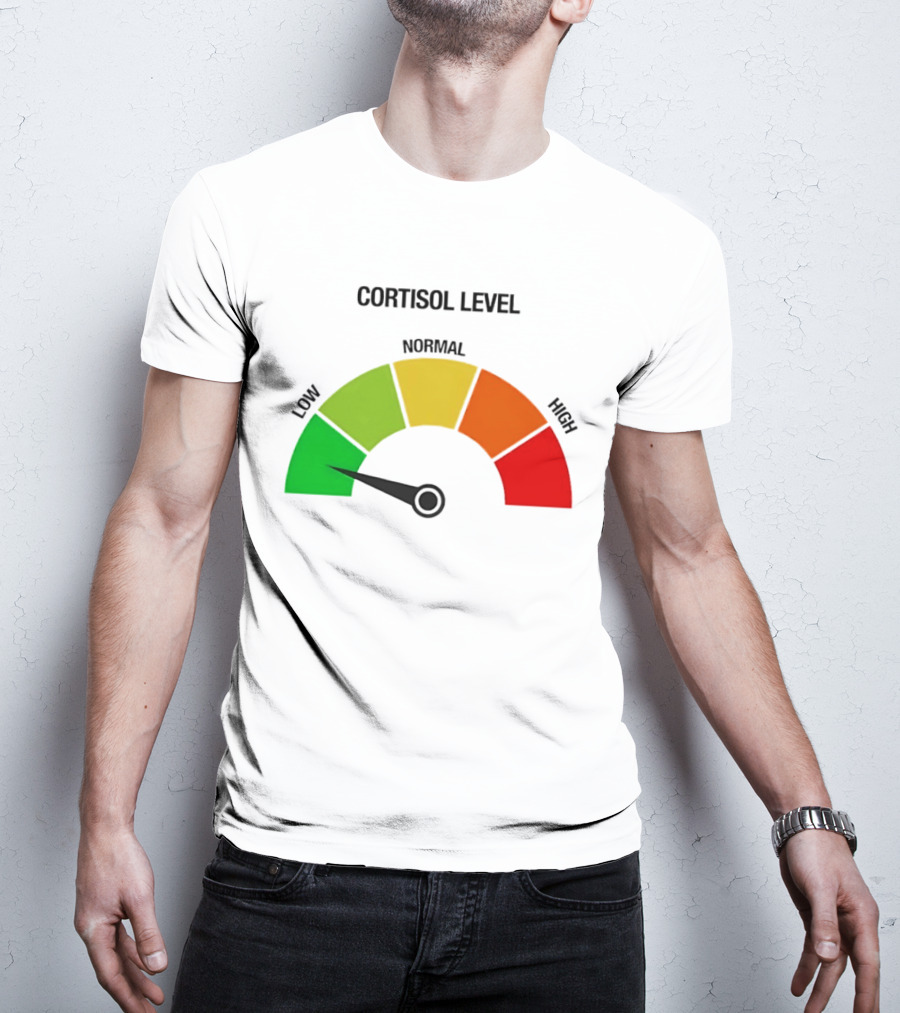 Cortisol Level Low Stress Indicator Gauge T-Shirt