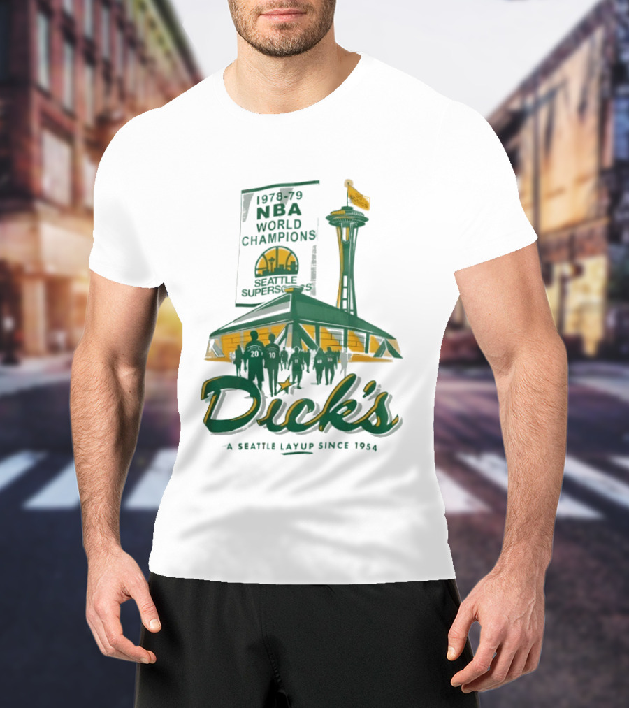 Dick's Seattle Supersonics Skyline 1979 NBA World Champions Since 1954 T-Shirt