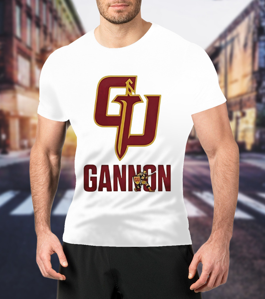 Gannon Golden Knights GU Basketball Logo With Knight T-Shirt