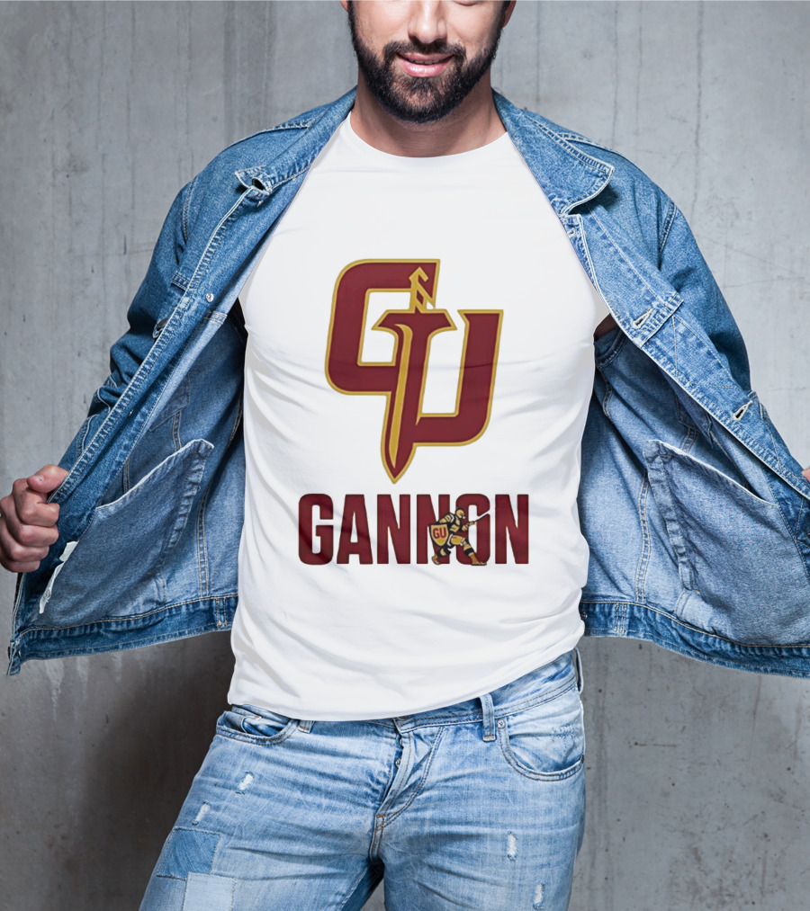 Gannon Golden Knights GU Basketball Logo With Knight T-Shirt