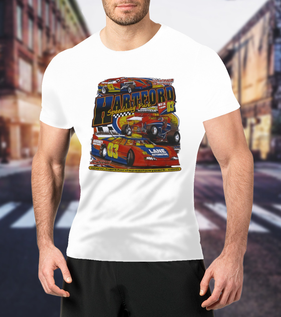 Hartford Speedway Park The Wicked Half Mile Lane Automotive Racing 03 T-Shirt