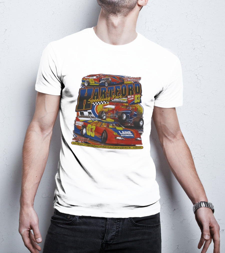 Hartford Speedway Park The Wicked Half Mile Lane Automotive Racing 03 T-Shirt