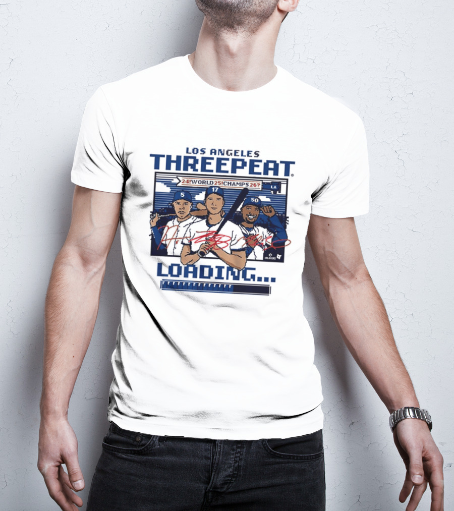 Los Angeles Threepeat World Champs Home Runs Loading T-Shirt