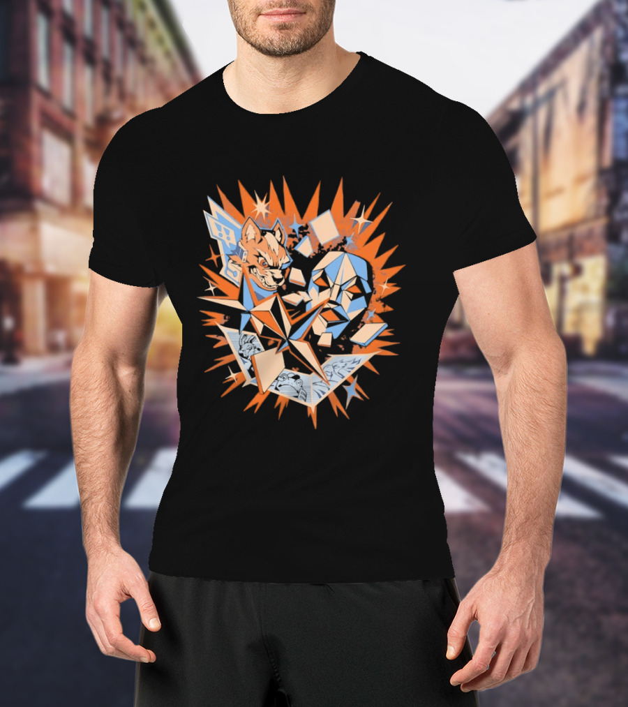 Fox McCloud And Andross Space Beast Battle Burst T-Shirt