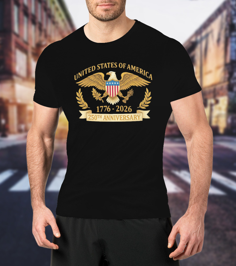 United States Of America 1776 2026 250th Anniversary Eagle T-Shirt