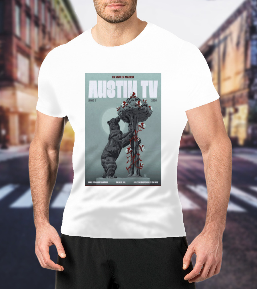 Austin TV En Vivo En Madrid Junio 7 2026 Con Pájaro Vampiro Sala El Sol Boletos Disponibles En Dice T-Shirt