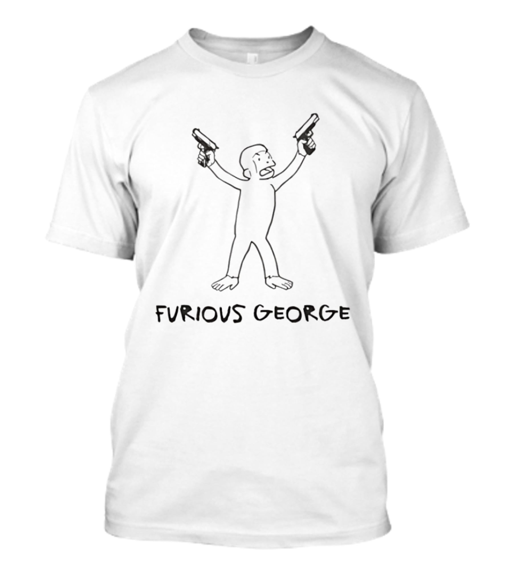Furious George Monkey Dual Guns T-Shirt