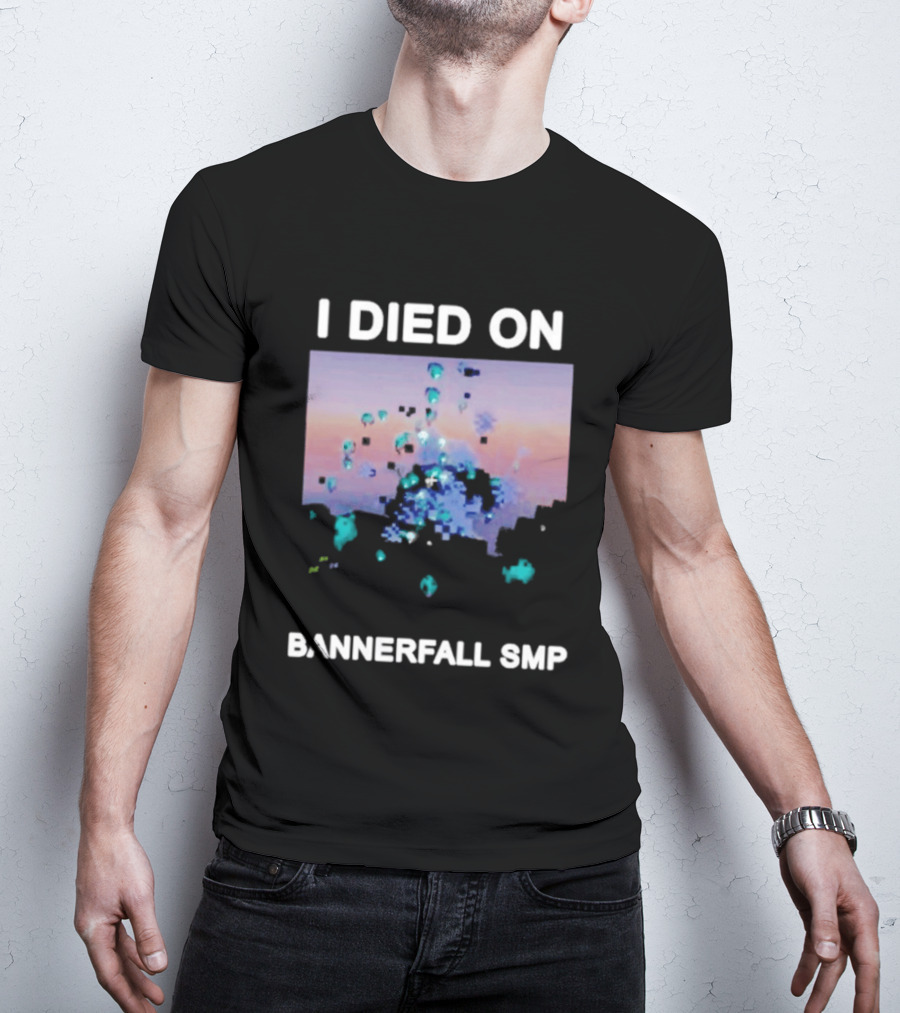 I Died On Bannerfall SMP Colorful Abstract Pixel Explosion T-Shirt