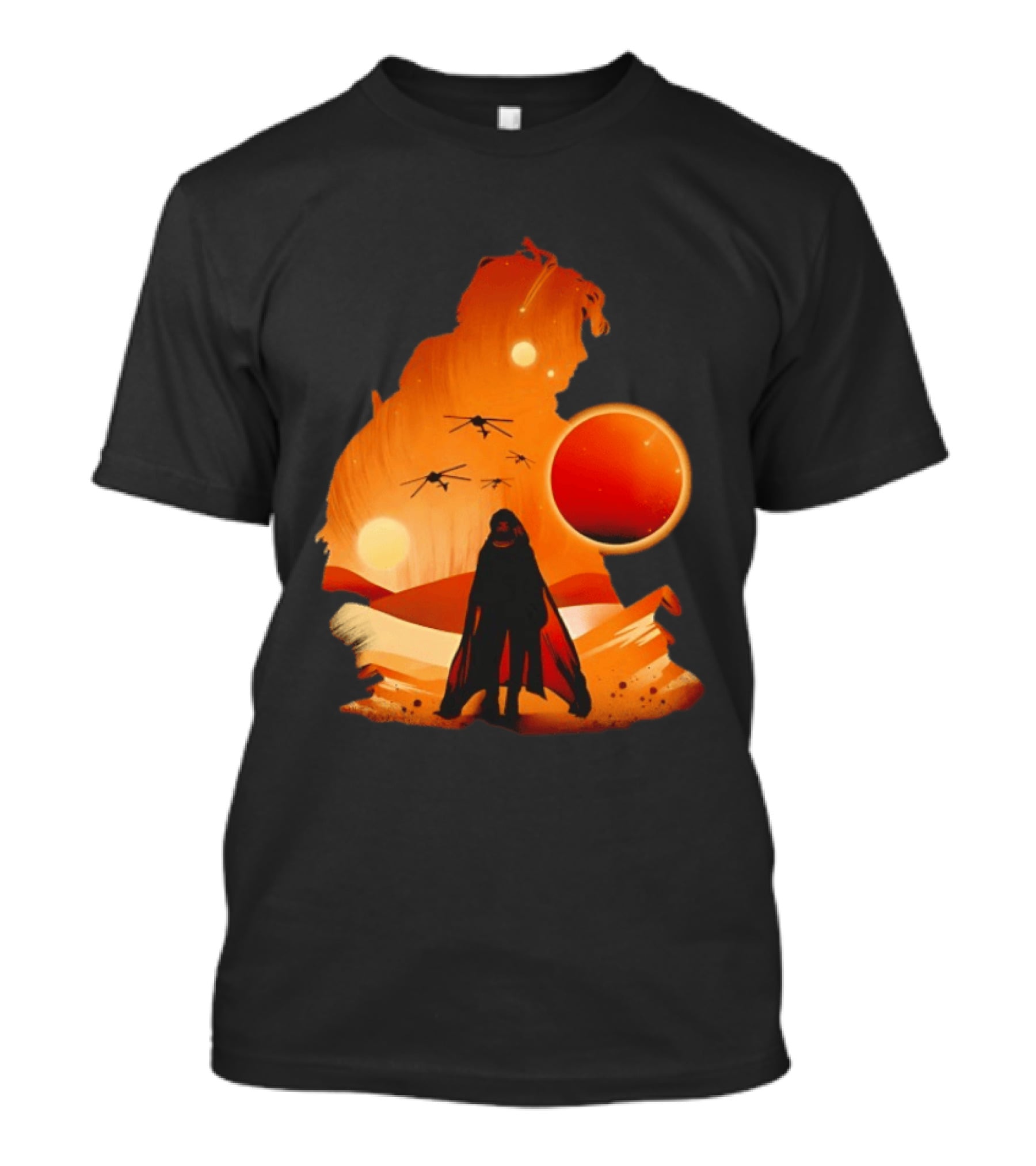 Dune The Final Sand Battle Epic Desert Scene With Hero And Sun T-Shirt