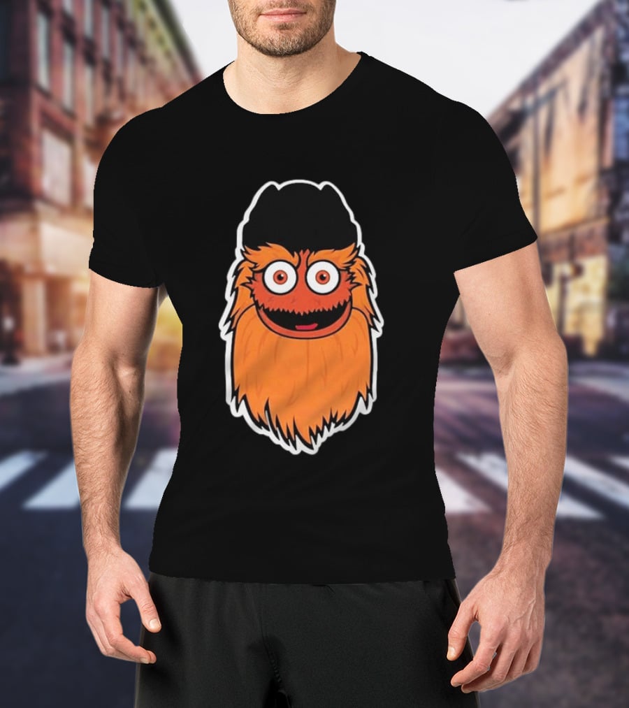 Joe Giglio Wearing Philadelphia Flyers Gritty T-Shirt