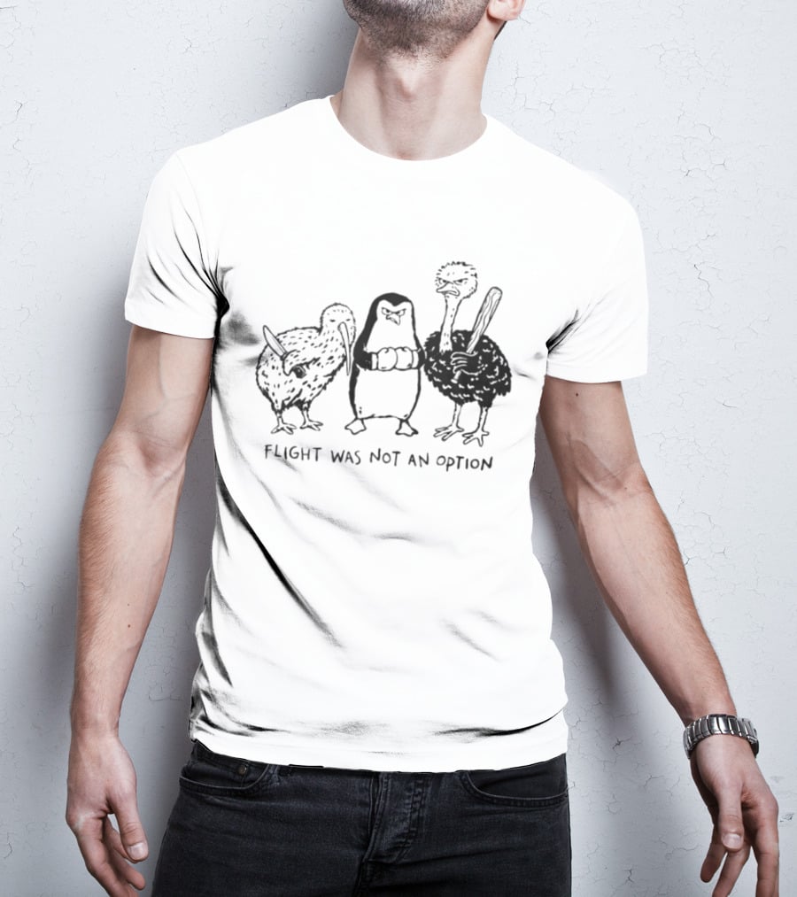 Flight Was Not An Option Kiwi Penguin Ostrich Trio T-Shirt