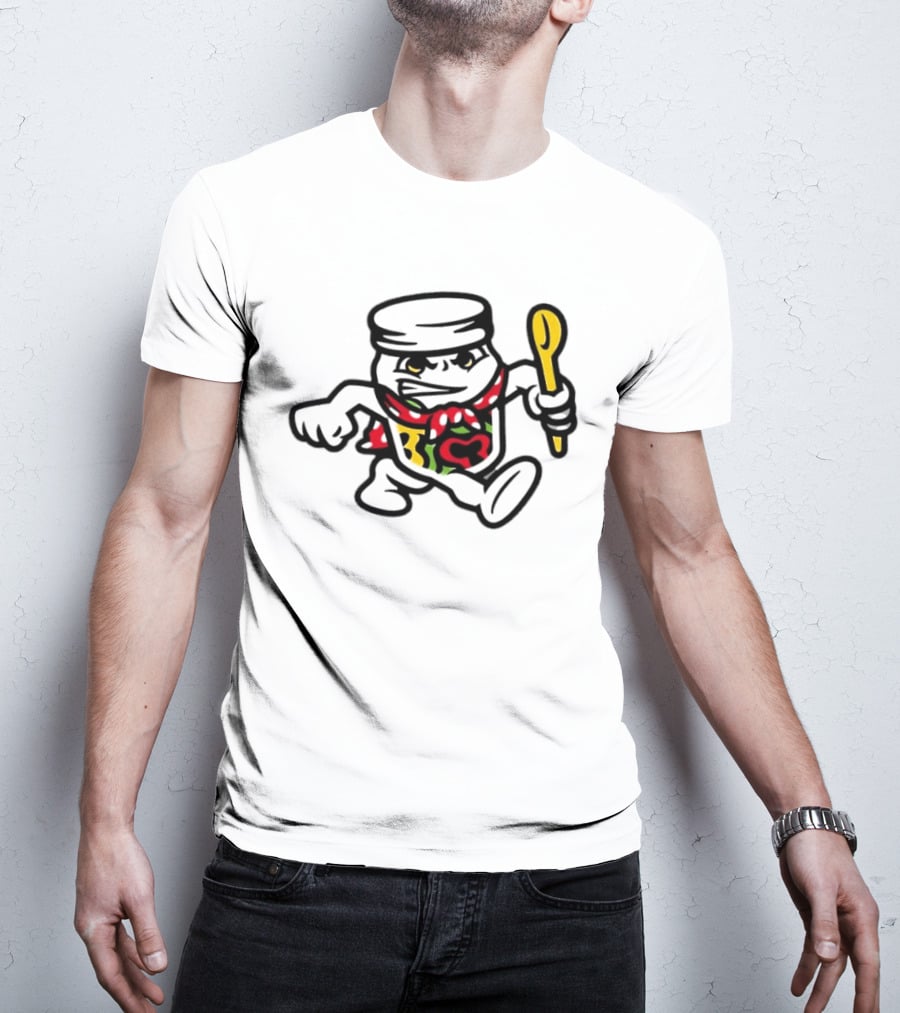 Peppers In Oil Jar Character With Spoon T-Shirt