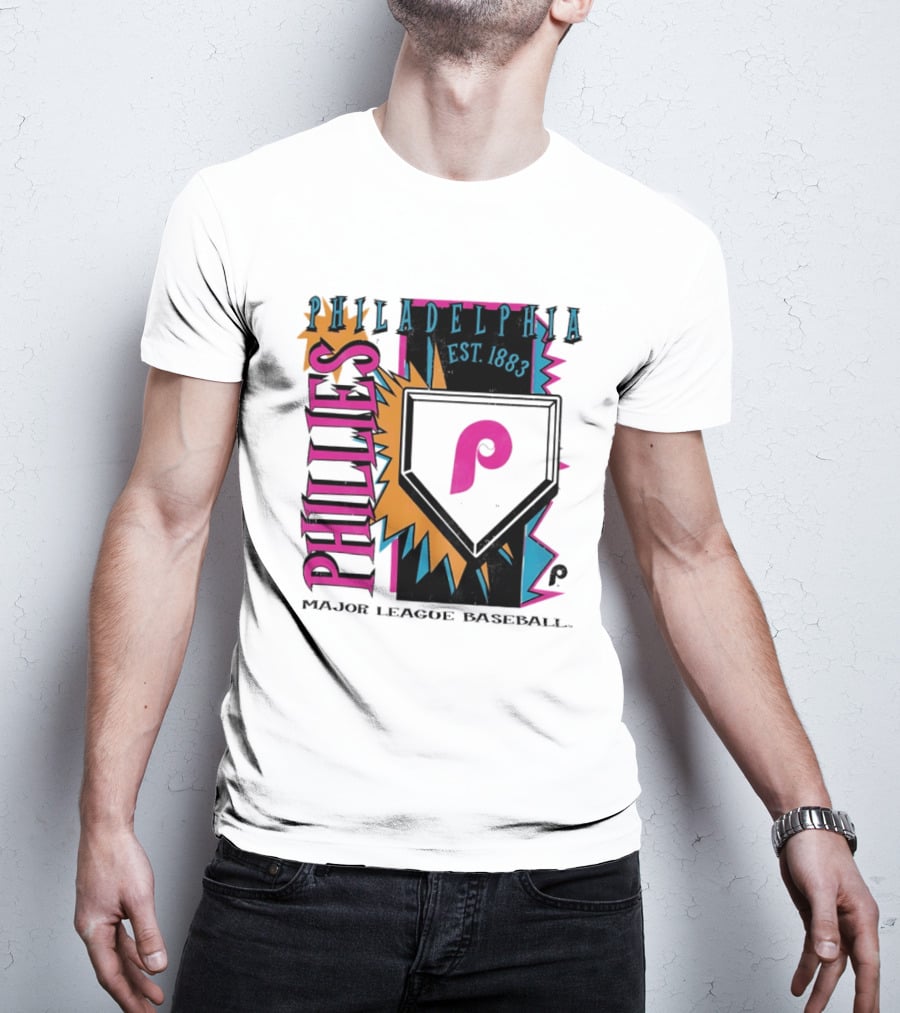 Philadelphia Phillies Major League Baseball Cooperstown Neon Field Est 1883 T-Shirt