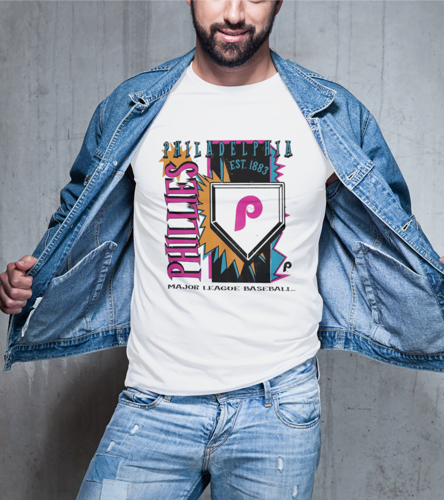 Philadelphia Phillies Major League Baseball Cooperstown Neon Field Est 1883 T-Shirt