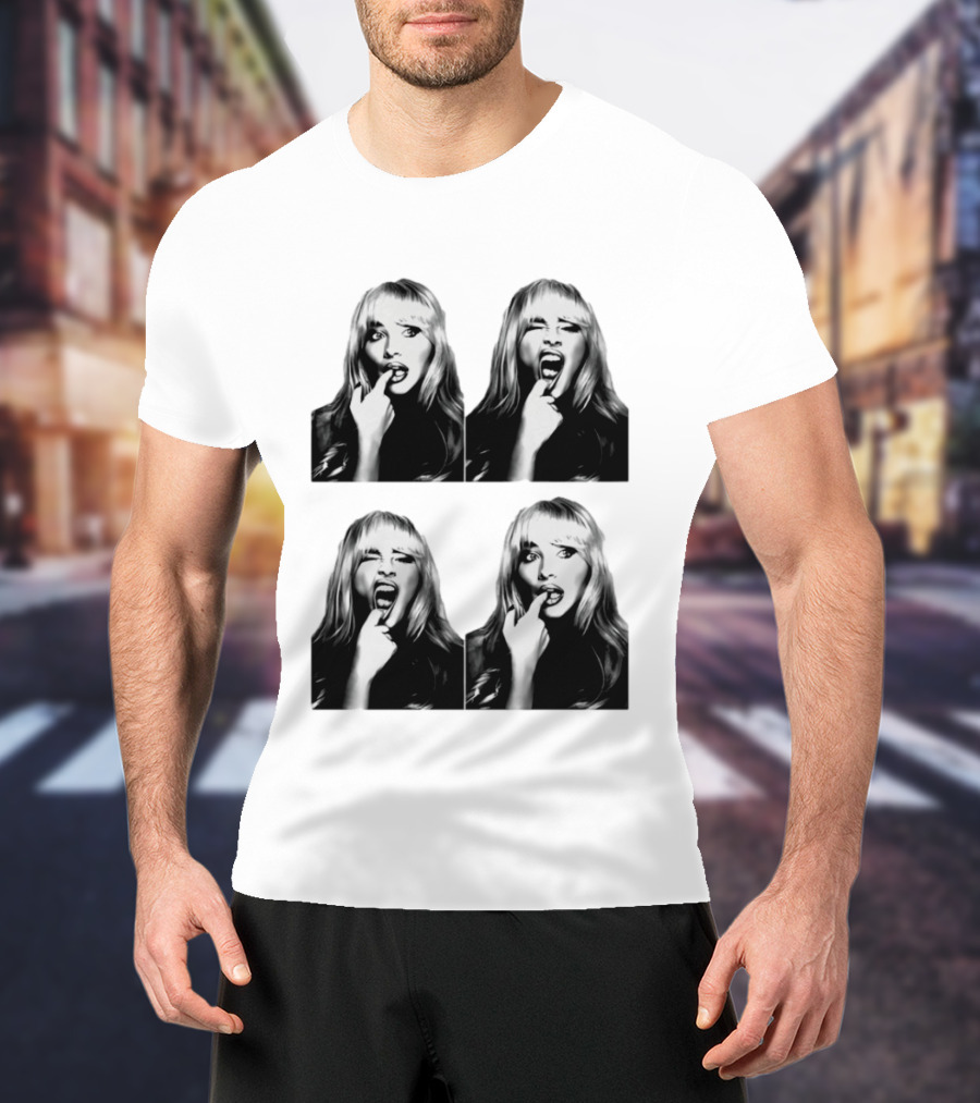 Sabrina Carpenter Photobooth Black And White Expressions T-Shirt