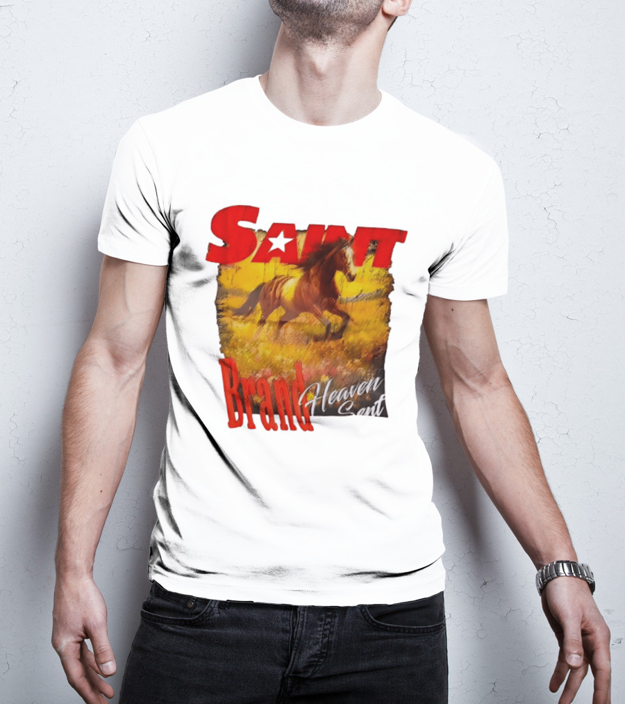 Saint Brand Heaven Sent Galloping Horse Wild West T-Shirt