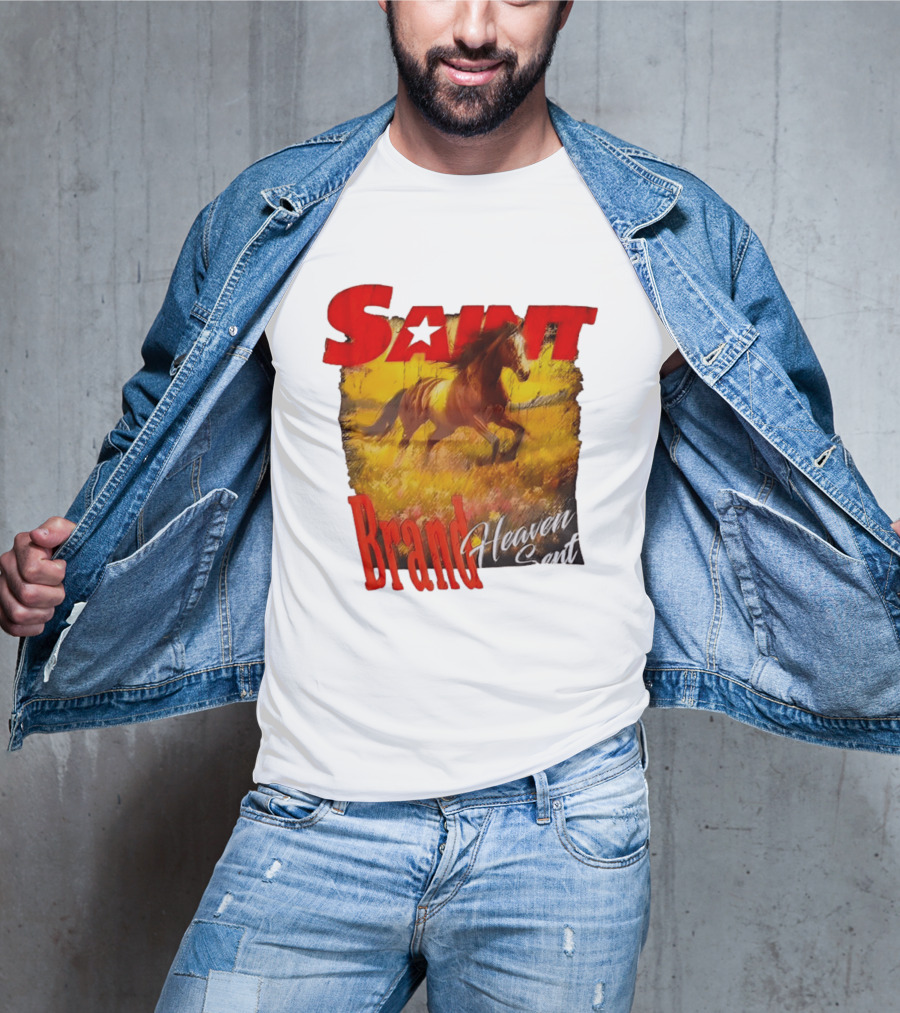 Saint Brand Heaven Sent Galloping Horse Wild West T-Shirt
