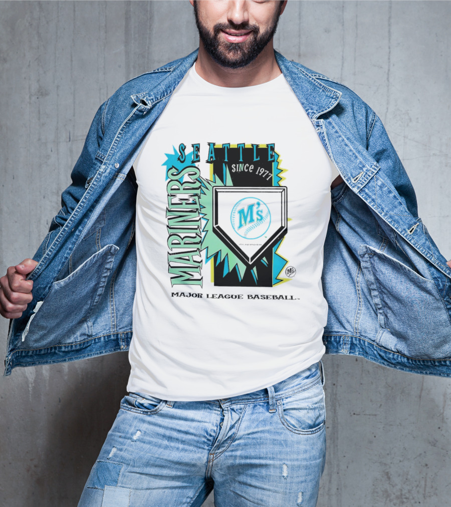 Seattle Mariners Cooperstown Neon Field Major League Baseball Since 1977 T-Shirt