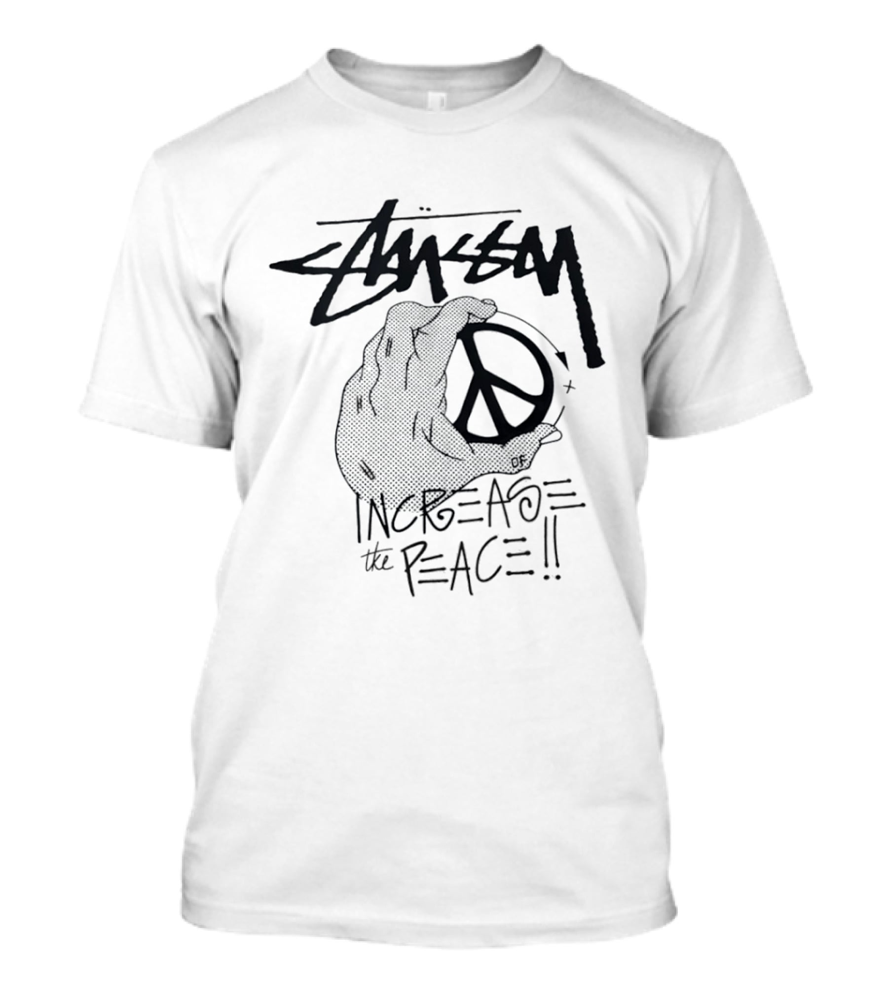 Stussy Increase The Peace Hand Holding Peace T-Shirt
