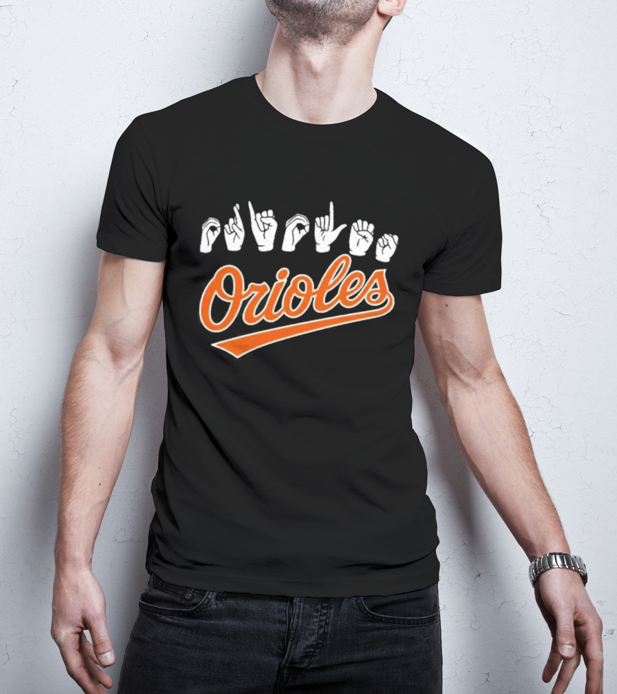 Orioles Sign Language Hand Symbol Baltimore Baseball T-Shirt
