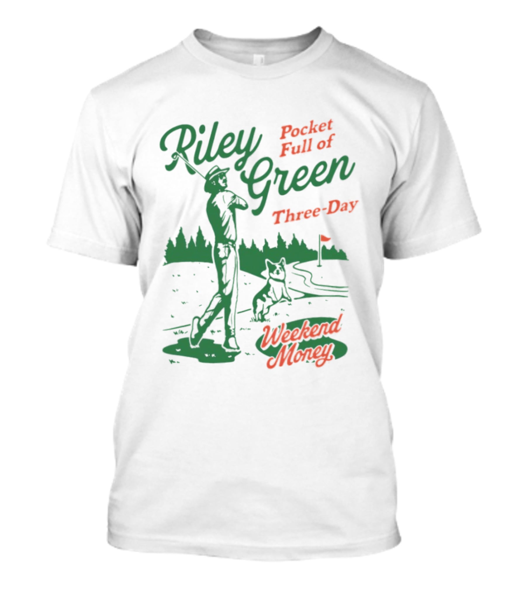Riley Green Pocket Full Of Three Day Weekend Money Golf T-Shirt
