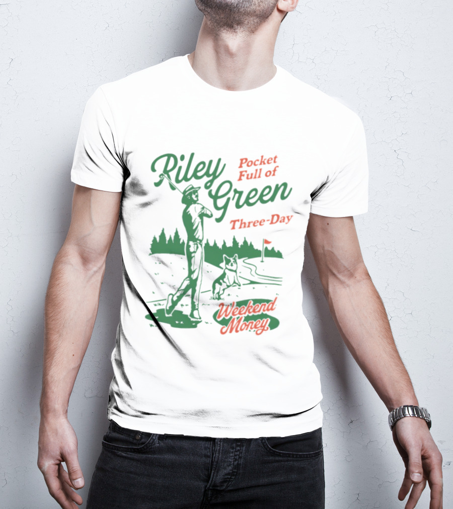 Riley Green Pocket Full Of Three Day Weekend Money Golf T-Shirt