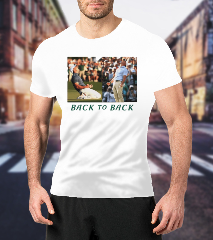 Rory McIlroy Golf The Masters Back To Back Celebration Photo T-Shirt