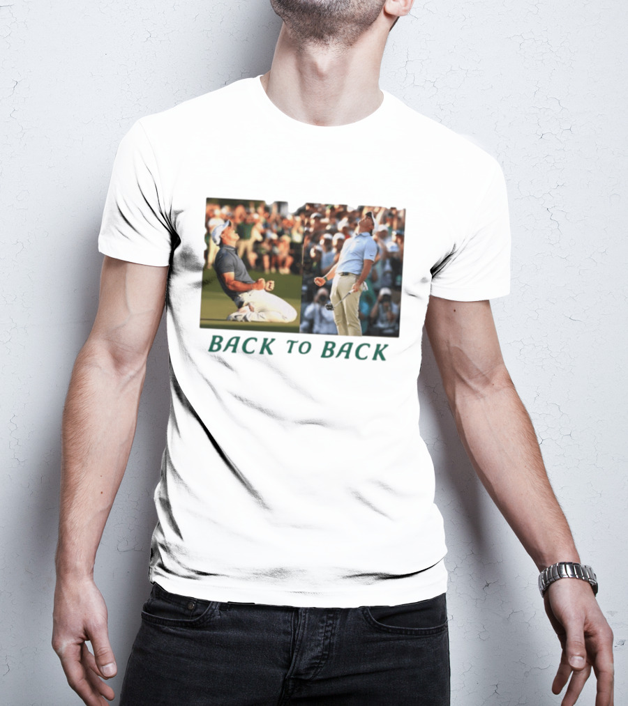 Rory McIlroy Golf The Masters Back To Back Celebration Photo T-Shirt