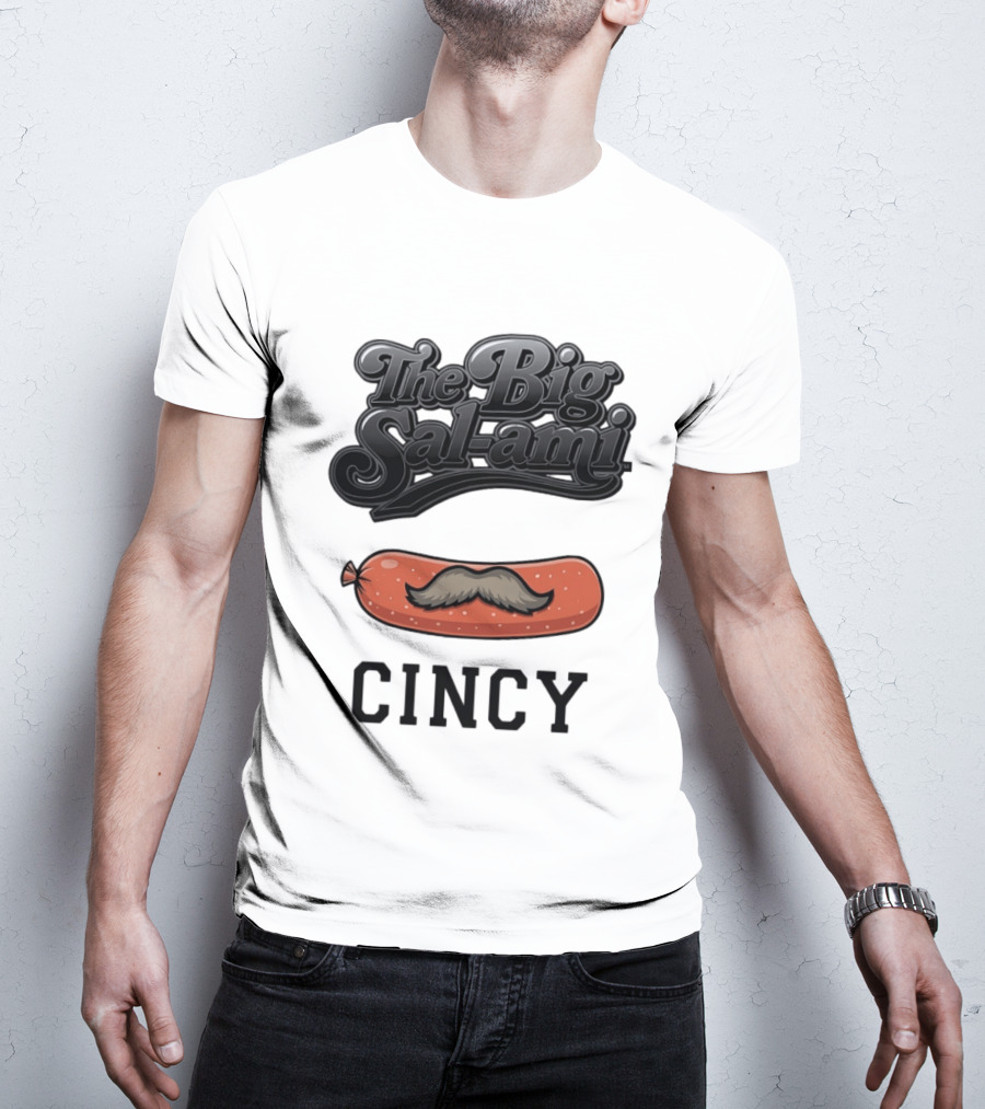 The Big Salami Cincy Mustache T-Shirt