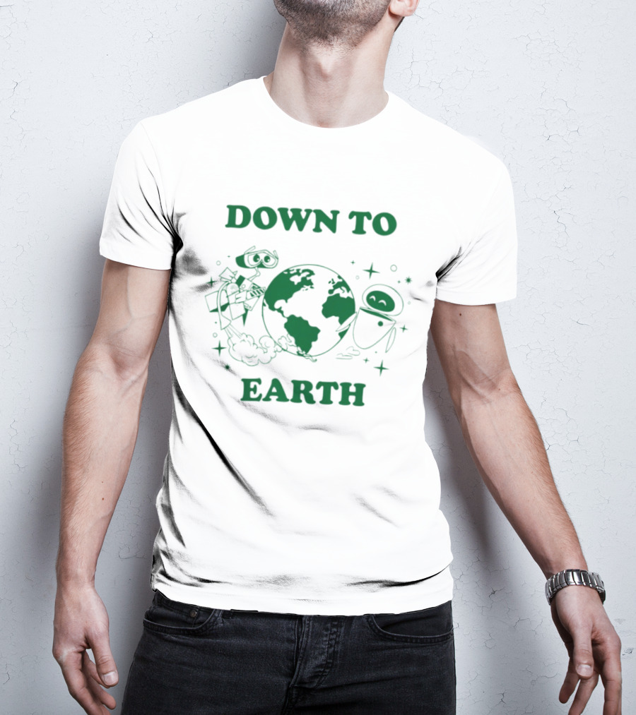 WALL E And EVE Down To Earth Globe Connection T-Shirt