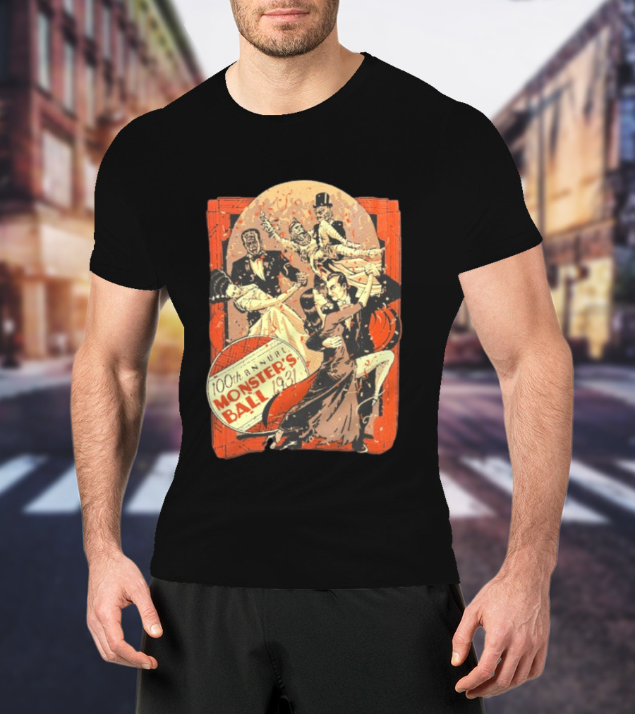 100th Annual Monster's Ball 1931 Vintage Dance Event Gothic Horror T-Shirt