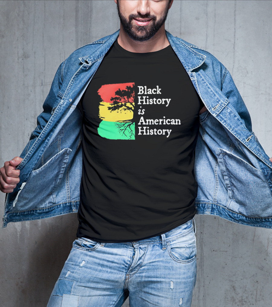 Black History Is American History Ghana Flag T-Shirt