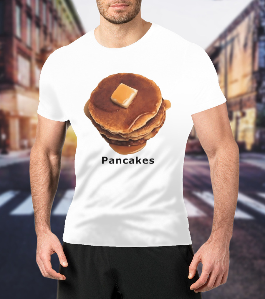 Pancakes Syrup Stack With Butter Topping T-Shirt