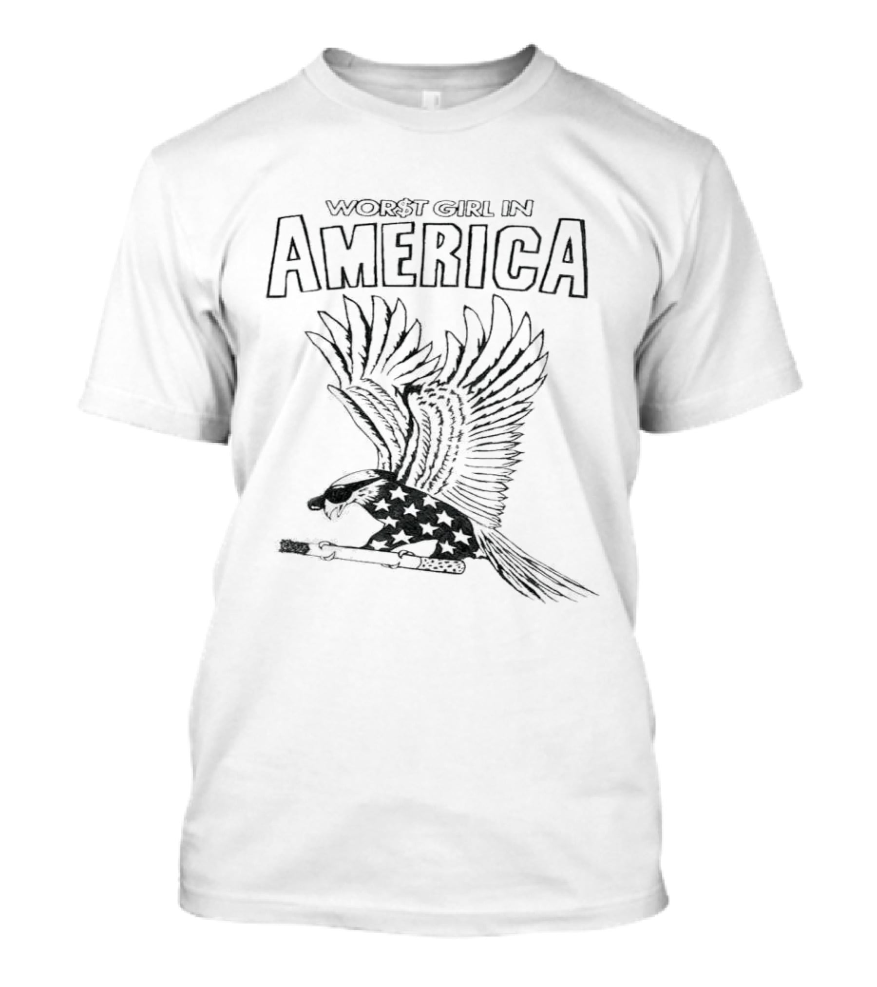Worst Girl In America Slayyyter Eagle Stars T-Shirt