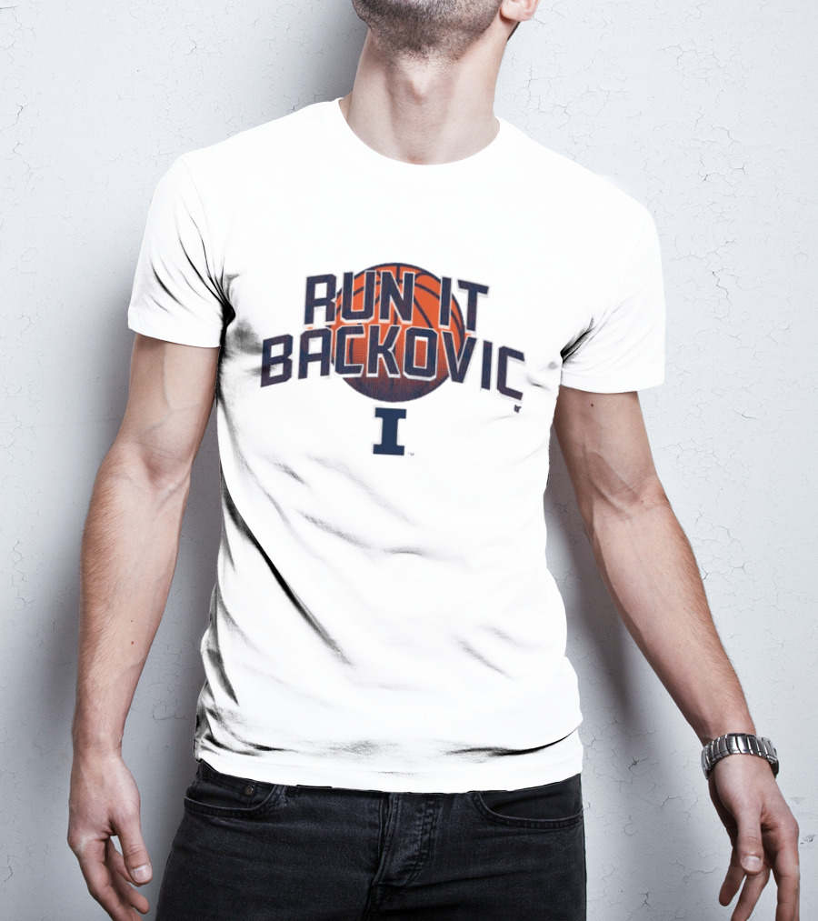 Illinois Basketball Run It Backovic Basketball I T-Shirt