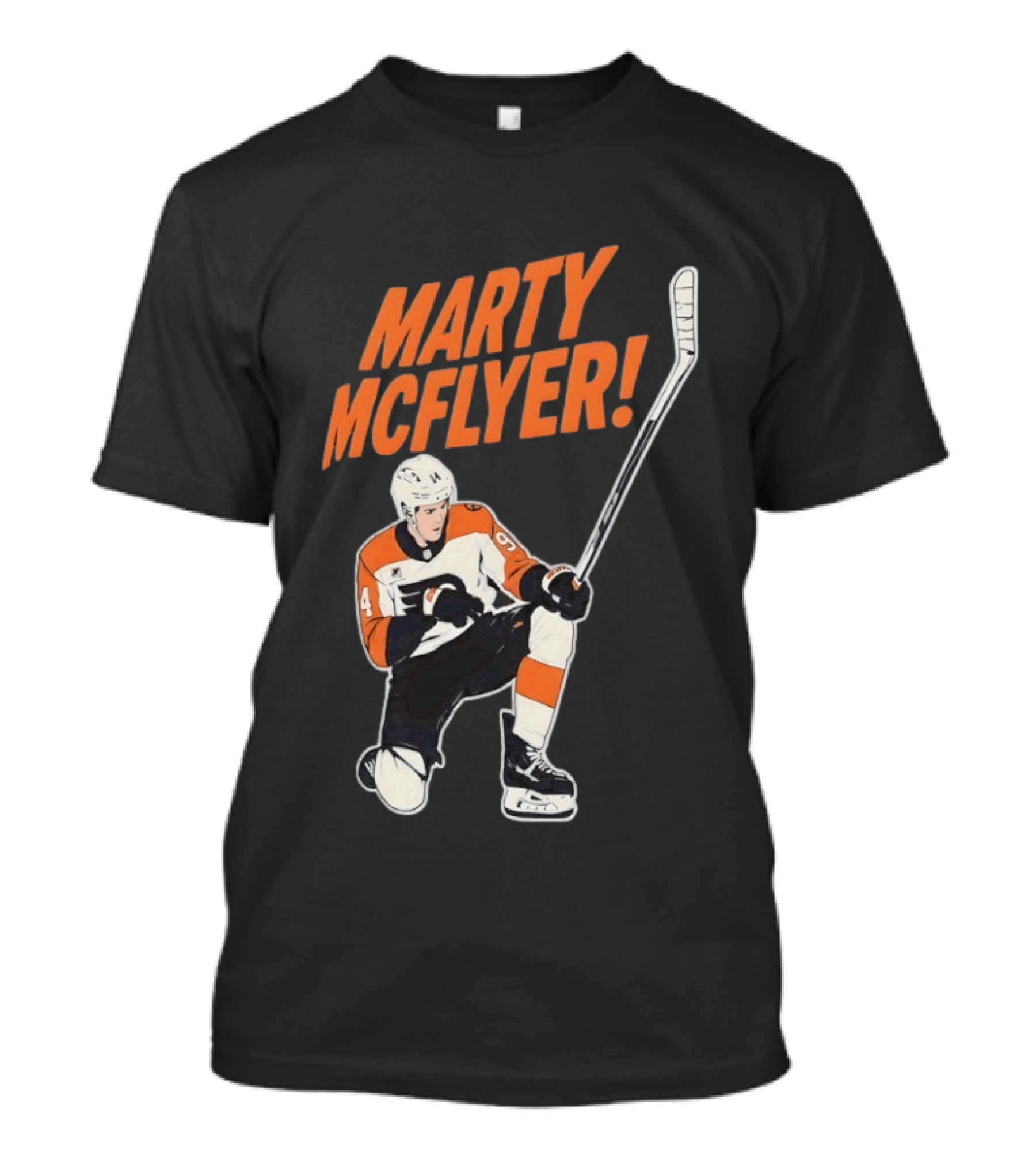 Marty McFlyer Philadelphia Flyers Hockey NHL 2026 Retro Mashup T-Shirt