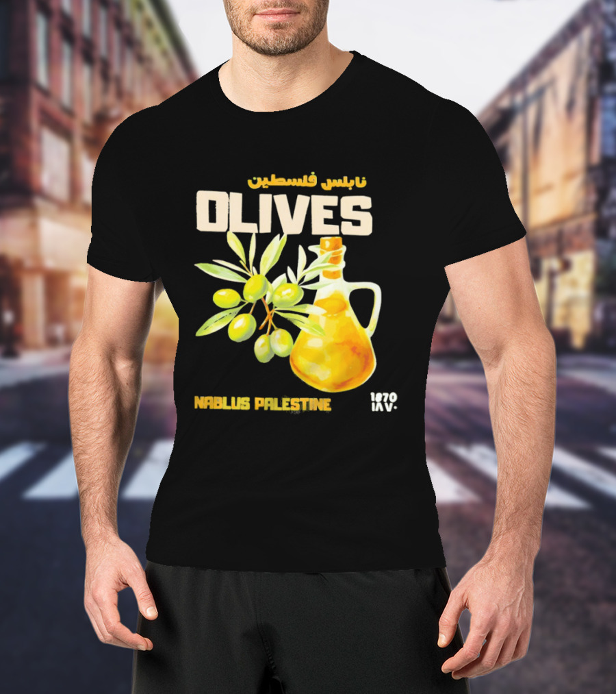 Nablus Palestine Olives 1870 Vintage Olive Oil Heritage T-Shirt