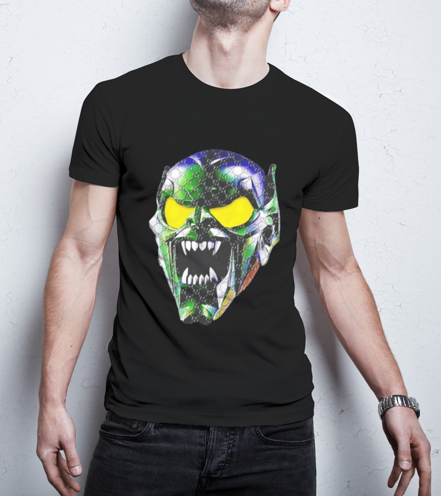 Spider Man Green Goblin Fierce Face With Distinct Texture T-Shirt