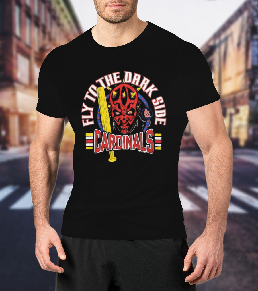 Star Wars X MLB St. Louis Cardinals Fly To The Dark Side Darth Maul T-Shirt
